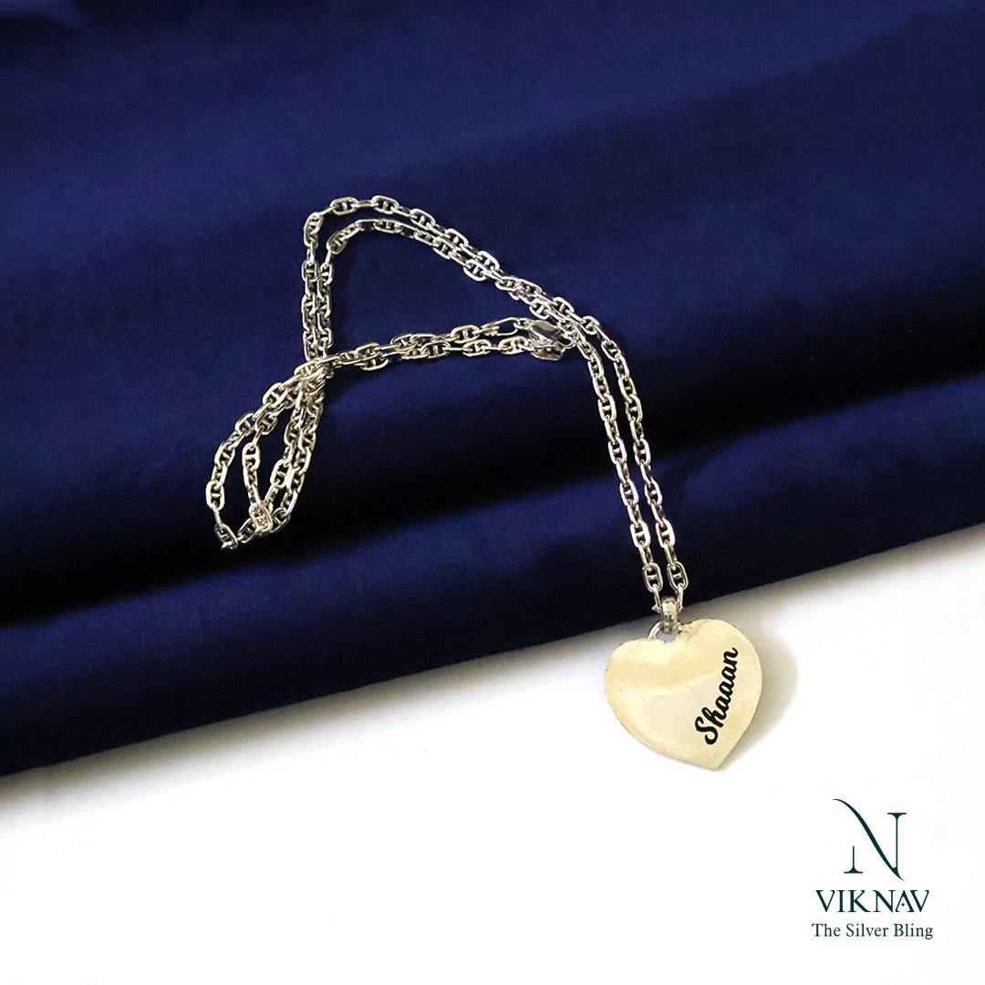 Personalized Heart Pendant Chain